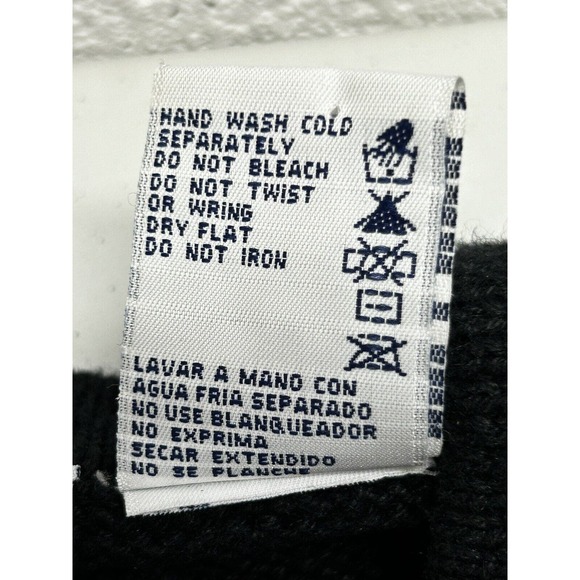 Vintage Bobbie Brooks Floral Embroidered Sweater Felted Black Lg Cottagecore E2‎ - Picture 8 of 14